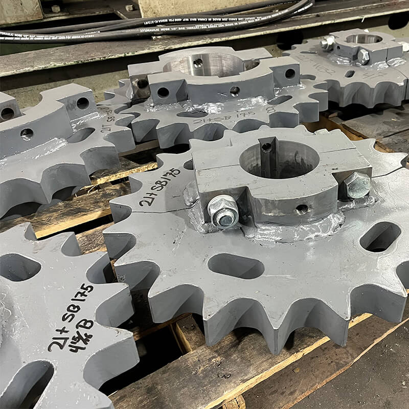 multiple sprockets laid out