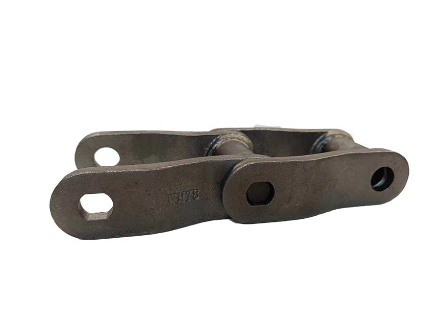 side view close up of WH78 Welded Steel Mill Chain 2.609 Pitch